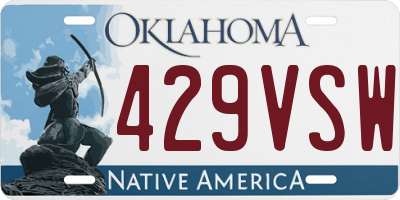OK license plate 429VSW
