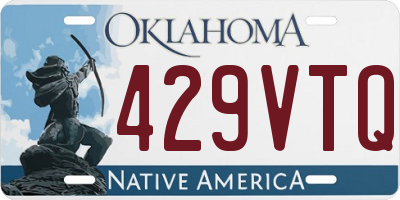 OK license plate 429VTQ