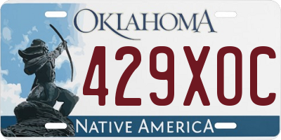 OK license plate 429XOC