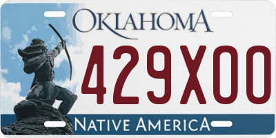 OK license plate 429XOO