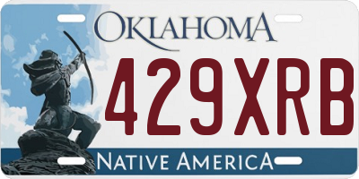 OK license plate 429XRB