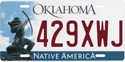 OK license plate 429XWJ