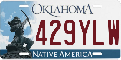 OK license plate 429YLW