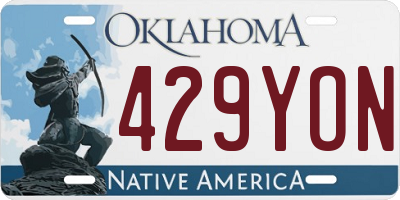 OK license plate 429YON