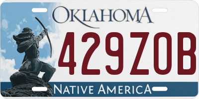 OK license plate 429ZOB