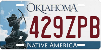 OK license plate 429ZPB