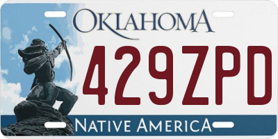 OK license plate 429ZPD