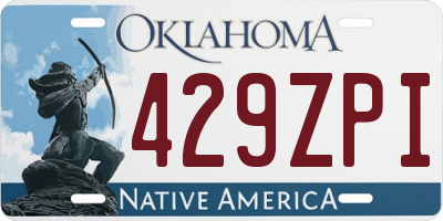 OK license plate 429ZPI