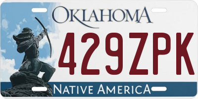 OK license plate 429ZPK