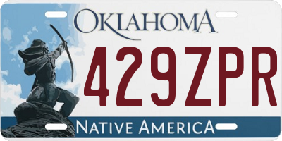 OK license plate 429ZPR