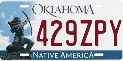 OK license plate 429ZPY