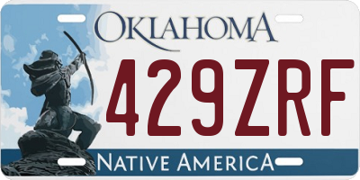 OK license plate 429ZRF