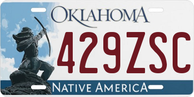 OK license plate 429ZSC