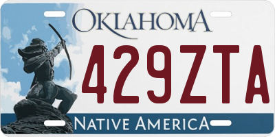 OK license plate 429ZTA