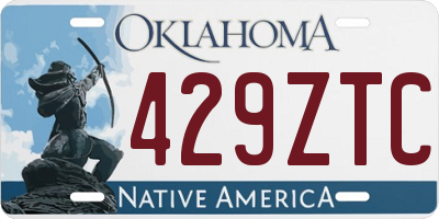 OK license plate 429ZTC