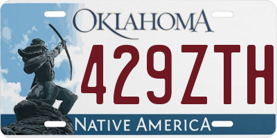 OK license plate 429ZTH