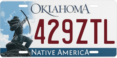 OK license plate 429ZTL