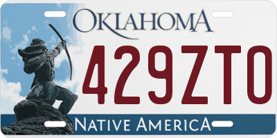 OK license plate 429ZTO