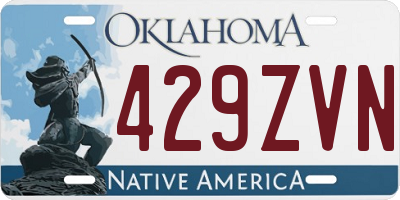 OK license plate 429ZVN