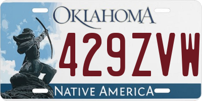 OK license plate 429ZVW