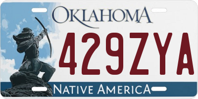 OK license plate 429ZYA