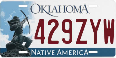 OK license plate 429ZYW