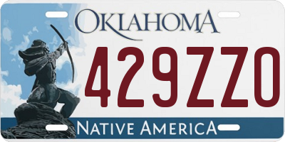 OK license plate 429ZZO