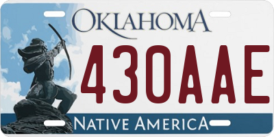 OK license plate 430AAE