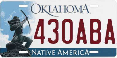 OK license plate 430ABA