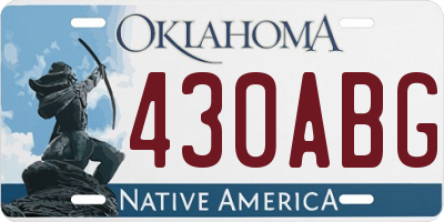 OK license plate 430ABG