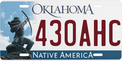 OK license plate 430AHC