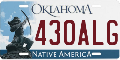 OK license plate 430ALG