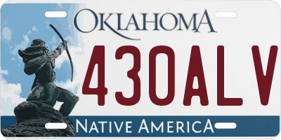 OK license plate 430ALV