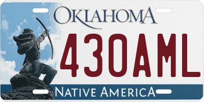 OK license plate 430AML