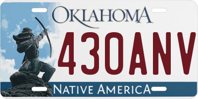OK license plate 430ANV