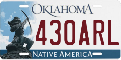 OK license plate 430ARL