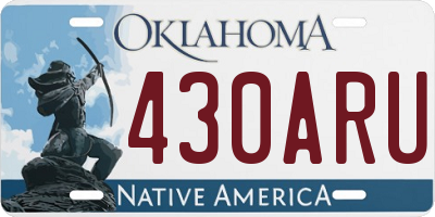 OK license plate 430ARU