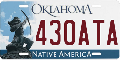 OK license plate 430ATA