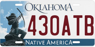 OK license plate 430ATB