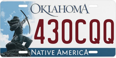 OK license plate 430CQQ