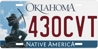 OK license plate 430CVT