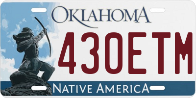 OK license plate 430ETM