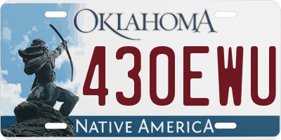 OK license plate 430EWU