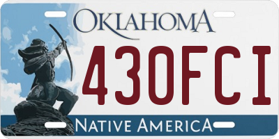 OK license plate 430FCI