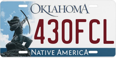 OK license plate 430FCL