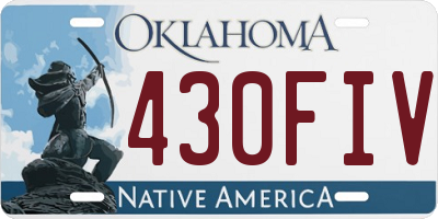 OK license plate 430FIV