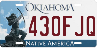 OK license plate 430FJQ