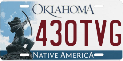 OK license plate 430TVG