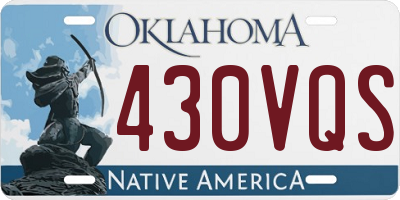 OK license plate 430VQS