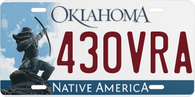 OK license plate 430VRA
